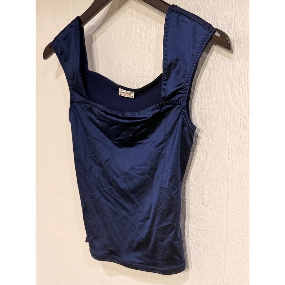 Satin open back sleeveless tee NWOT
